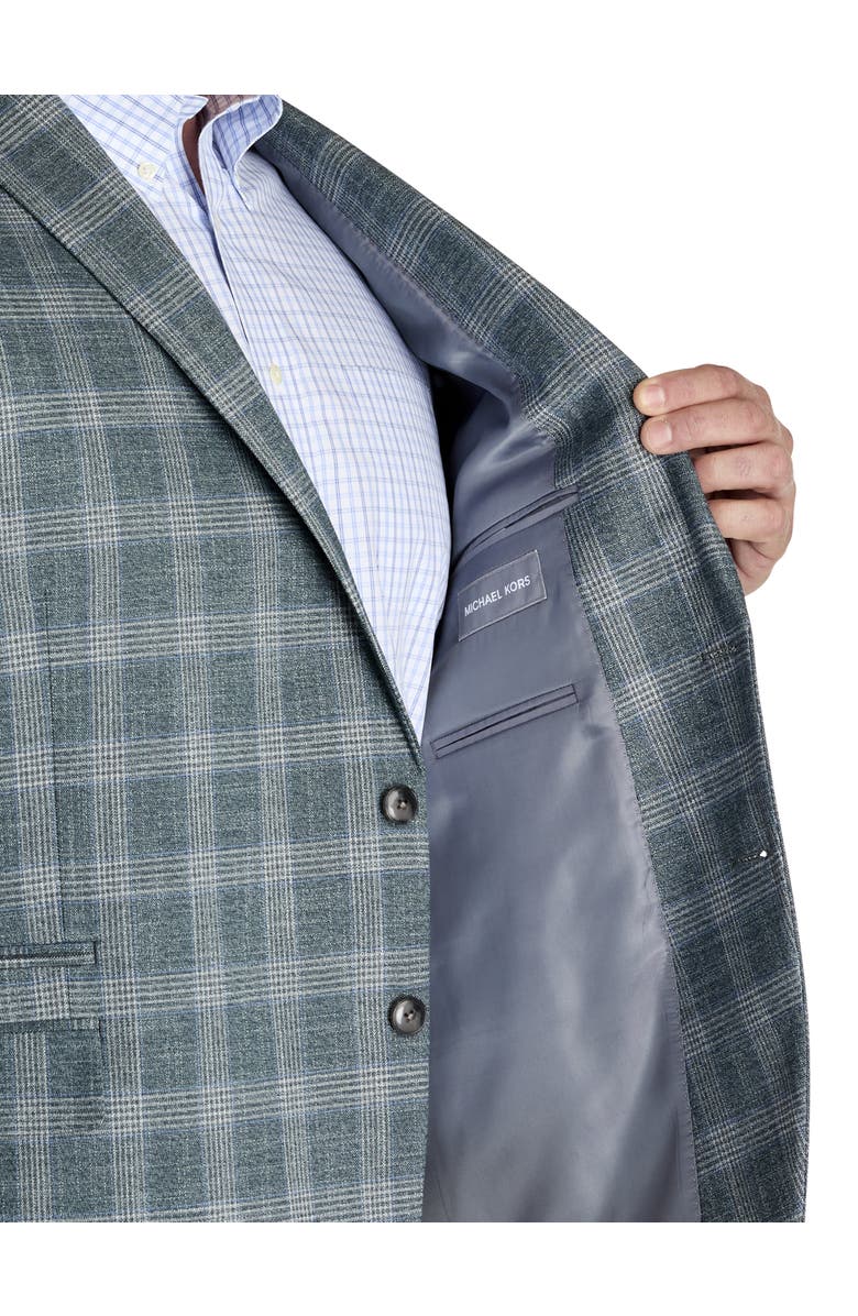 Michael Kors Big & Tall Plaid Sport Coat, Alternate, color, Green