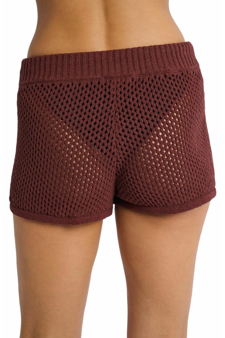 Crochet Knit Micro Short, Alternate, color, RUM