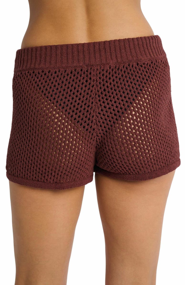 Onia Crochet Knit Micro Short, Alternate, color, Rum