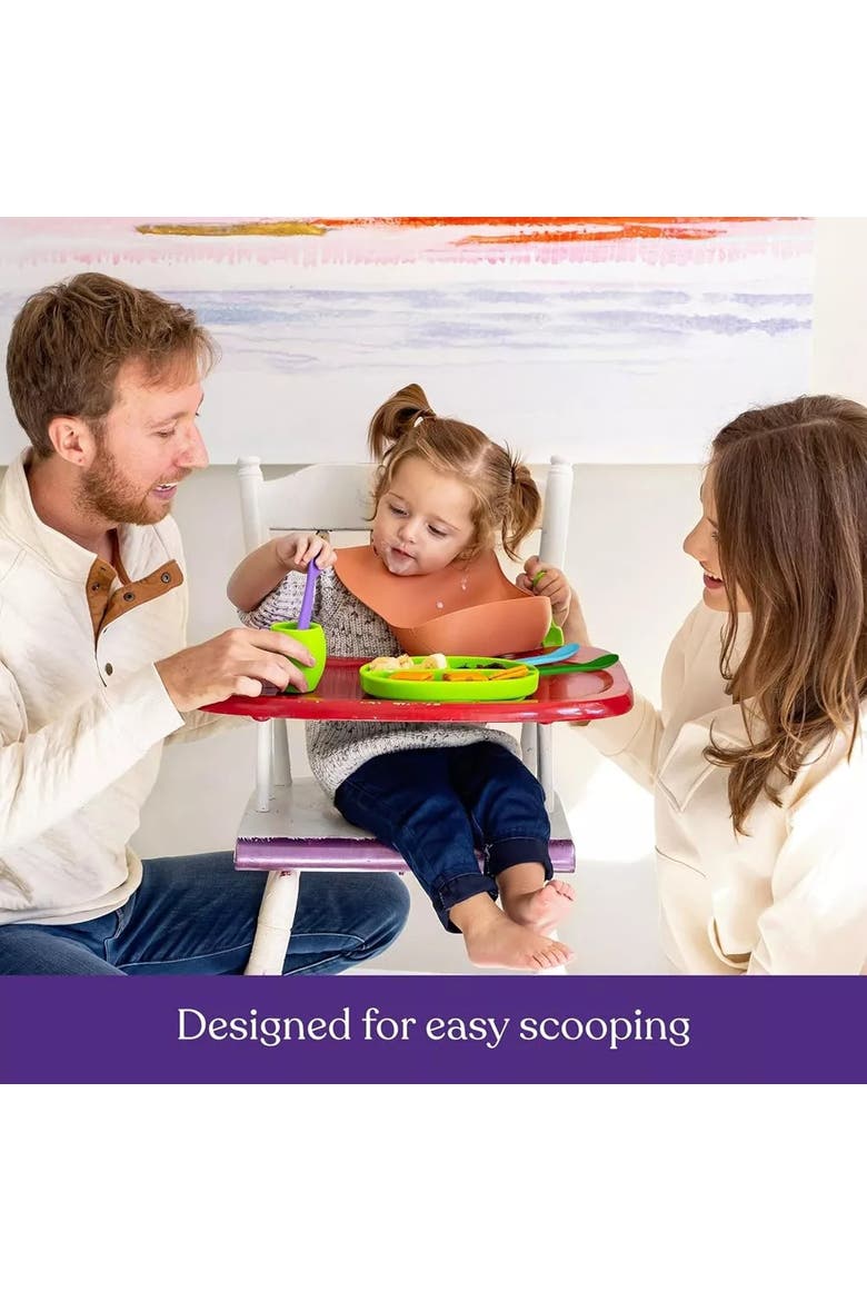 Silicone Baby Feeding Spoon Set 5 Piece, Alternate, color, Lavender Dream
