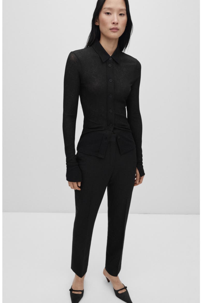 Straight Leg Suit Trousers, Alternate, color, BLACK