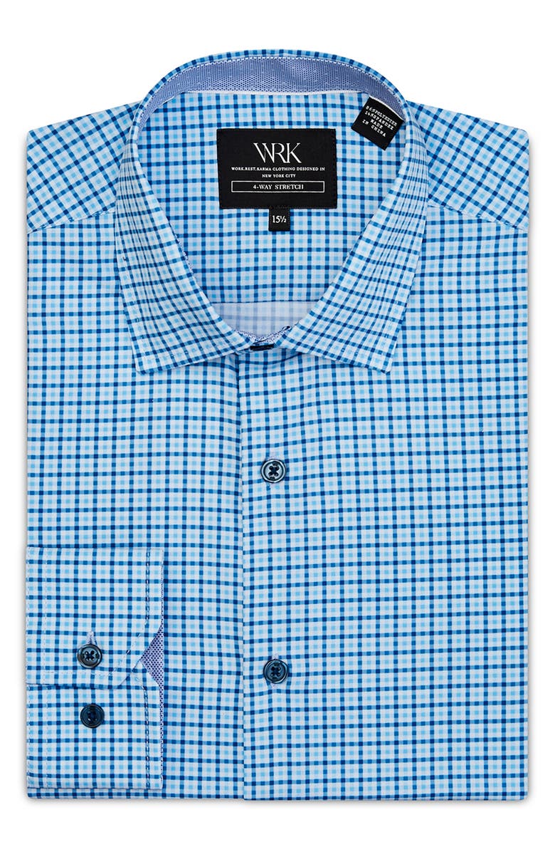 W.R.K Trim Fit Check Performance Stretch Dress Shirt, Alternate, color,