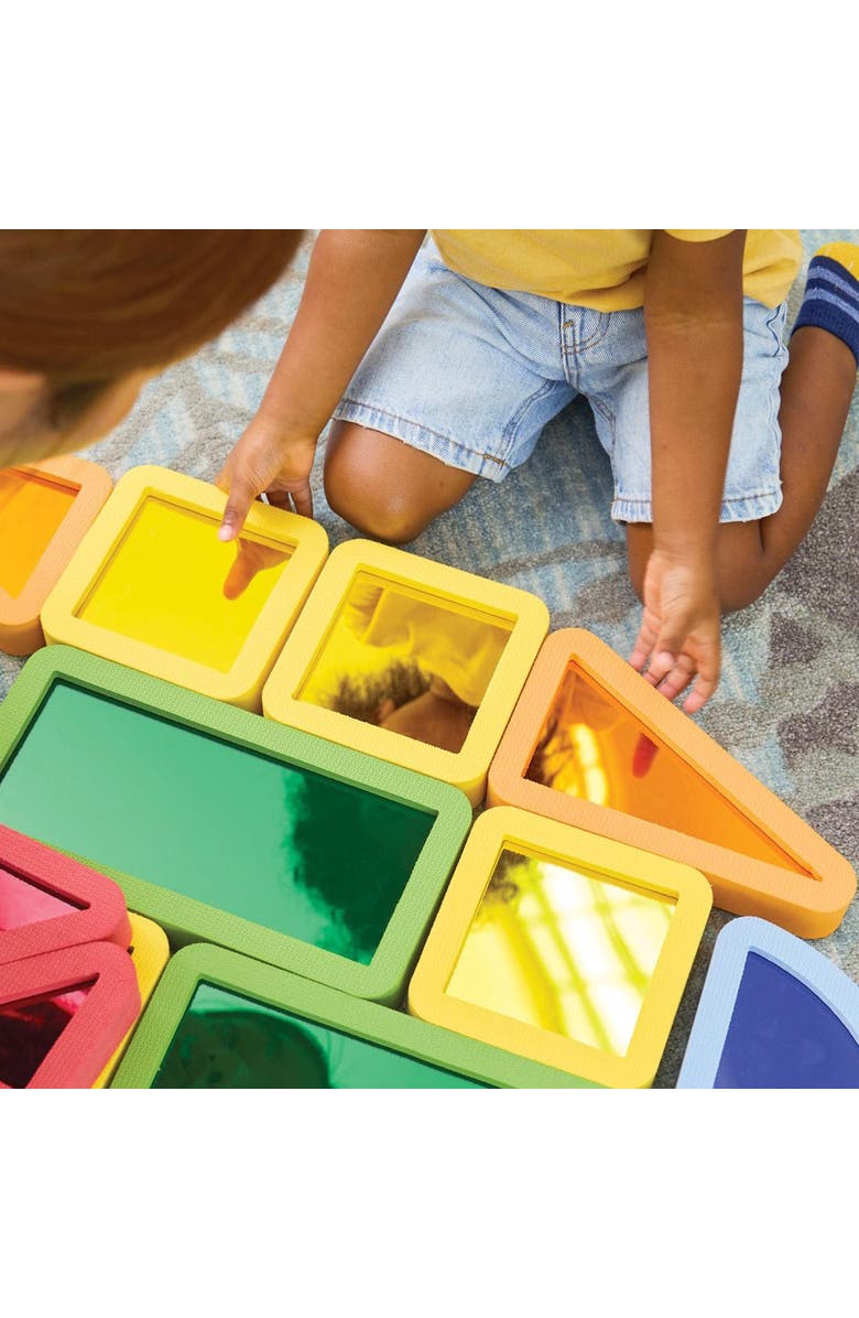 Kaplan Early Learning Company Mirror Foam Blocks - 12 Pieces, Alternate, color, Multicolored