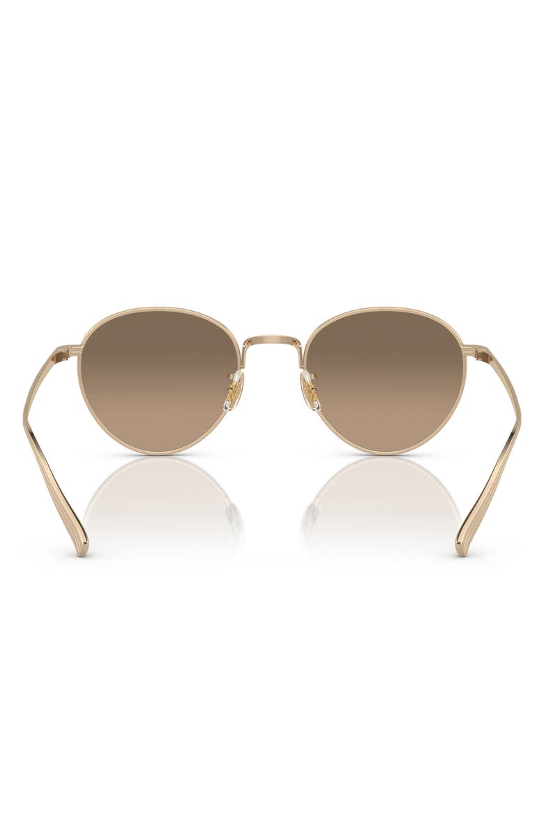 Oliver Peoples 49mm Small Polarized Phantos Sunglasses, Alternate, color, Gold