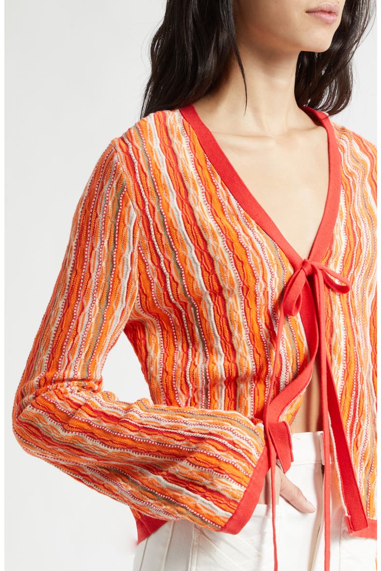 Daniela Stripe Cardigan, Alternate, color, CRIMSON COMBO STRIPE