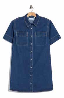 VERO MODA Short Sleeve Denim Shirtdress