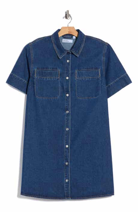 VERO MODA Short Sleeve Denim Shirtdress