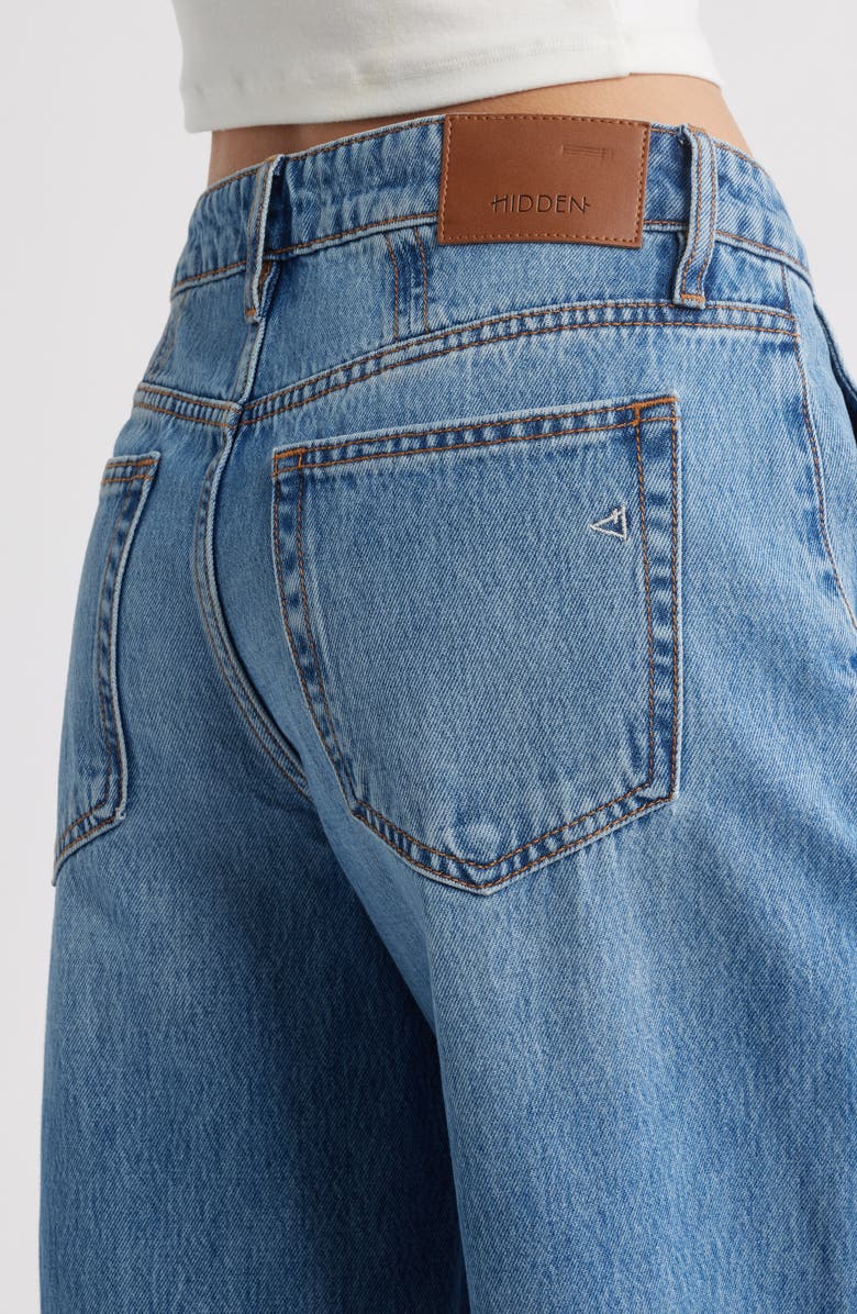 HIDDEN JEANS Low Rise Baggy Wide Leg Jeans, Alternate, color, Med.wash