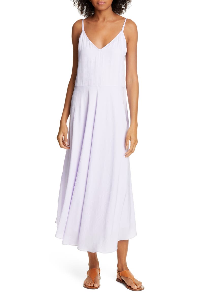 Double Layer Midi Dress, Main, color, PALE IRIS