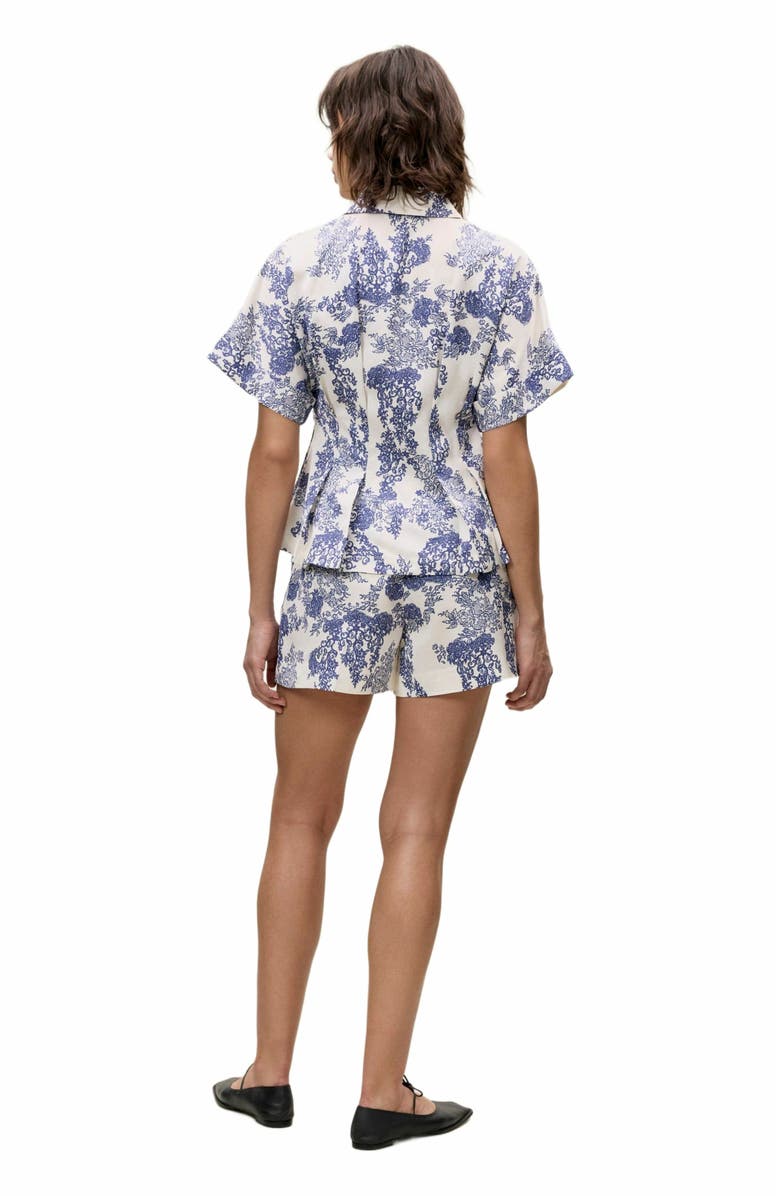 Rebecca Taylor Lena Shine Blouse, Alternate, color, Ivory Toile Combo