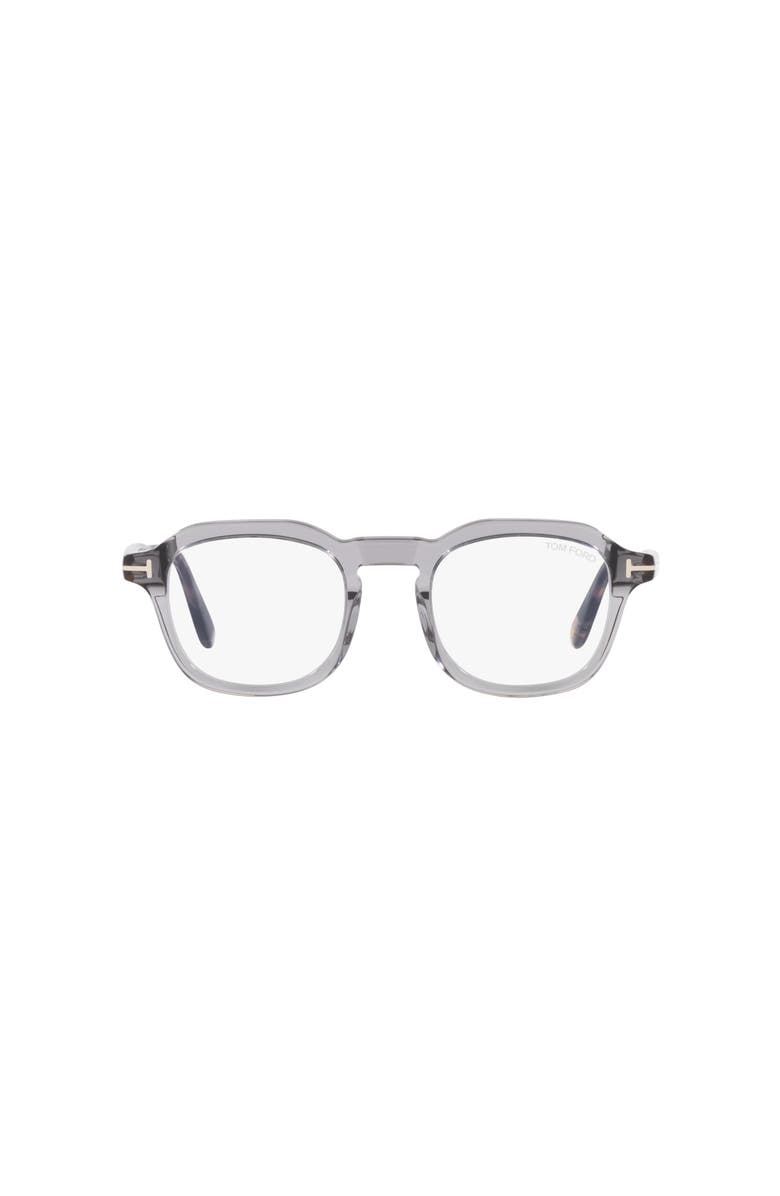 TOM FORD 49mm Round optical glasses, Alternate, color, Grey