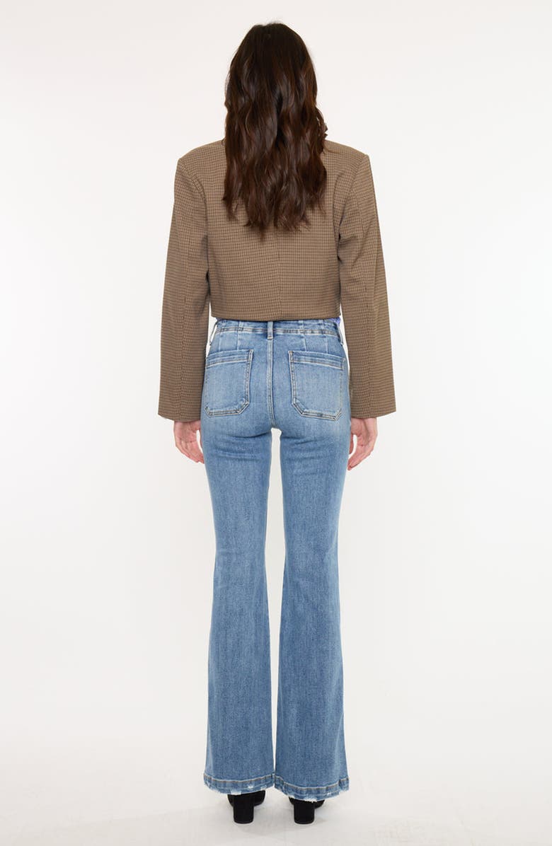 KanCan Bailey High Rise Flare Jeans, Alternate, color, Medium Dark