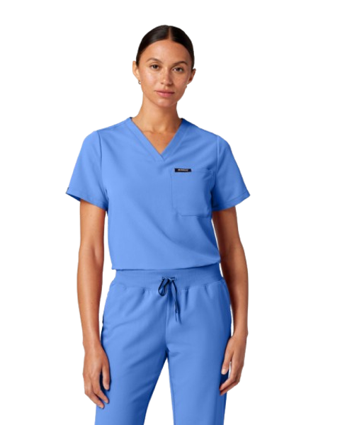 Rhena Women's 1-Pocket Classic V-Neck Scrub Top
