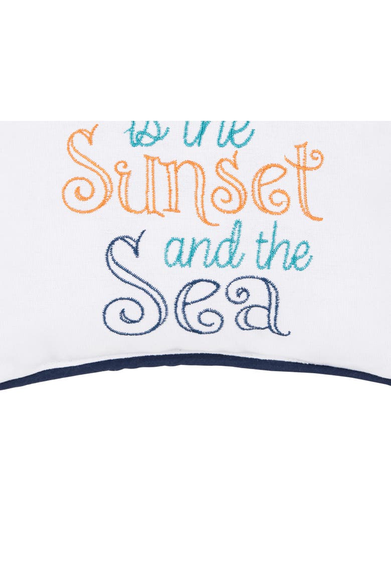 Sun Set And The Sea Mini Accent Pillow, Alternate, color, Blue