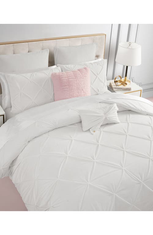 Juicy Couture Kiss 5-piece Pleat Plush Comforter Set In White