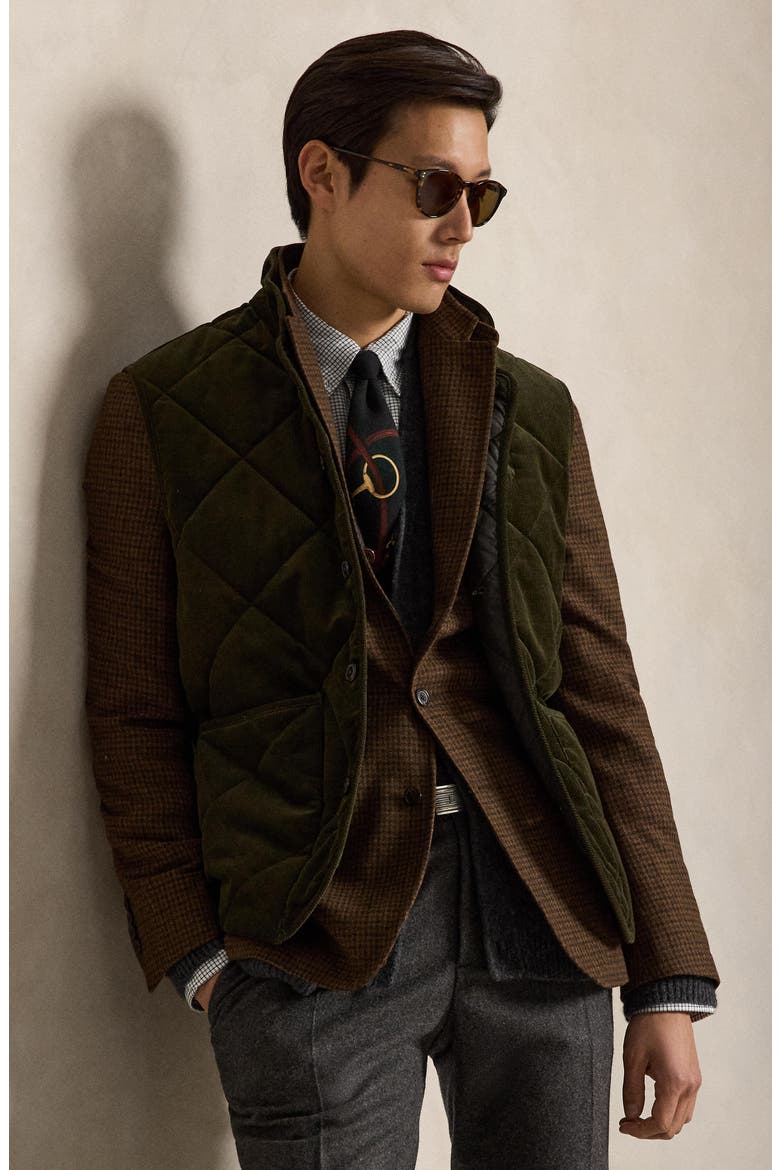Quilted Corduroy Vest, Alternate, color, COMPNY OLV