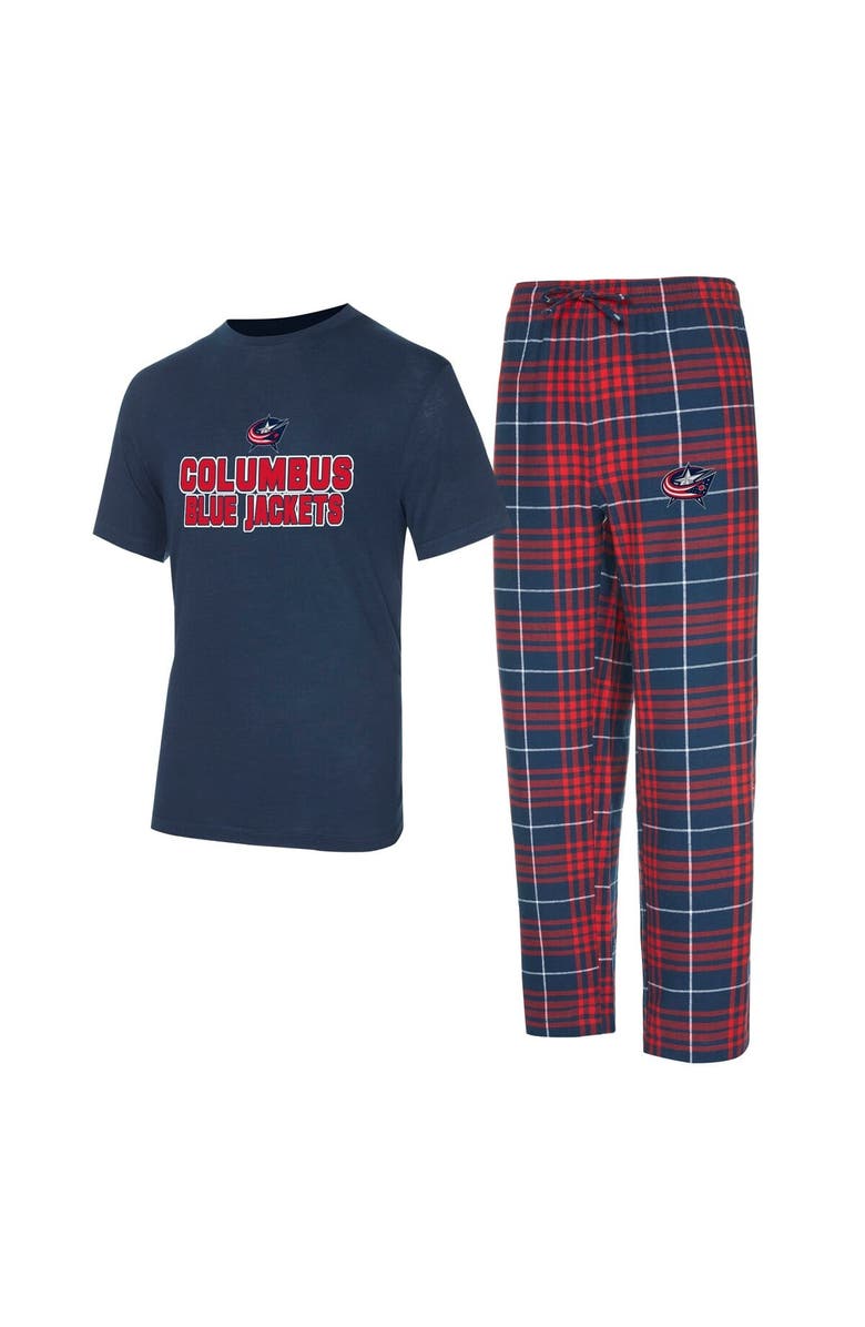 CONCEPTS SPORT Men's Concepts Sport Columbus Blue Jackets Vector T-Shirt & Pants Sleep Set, Main, color, 