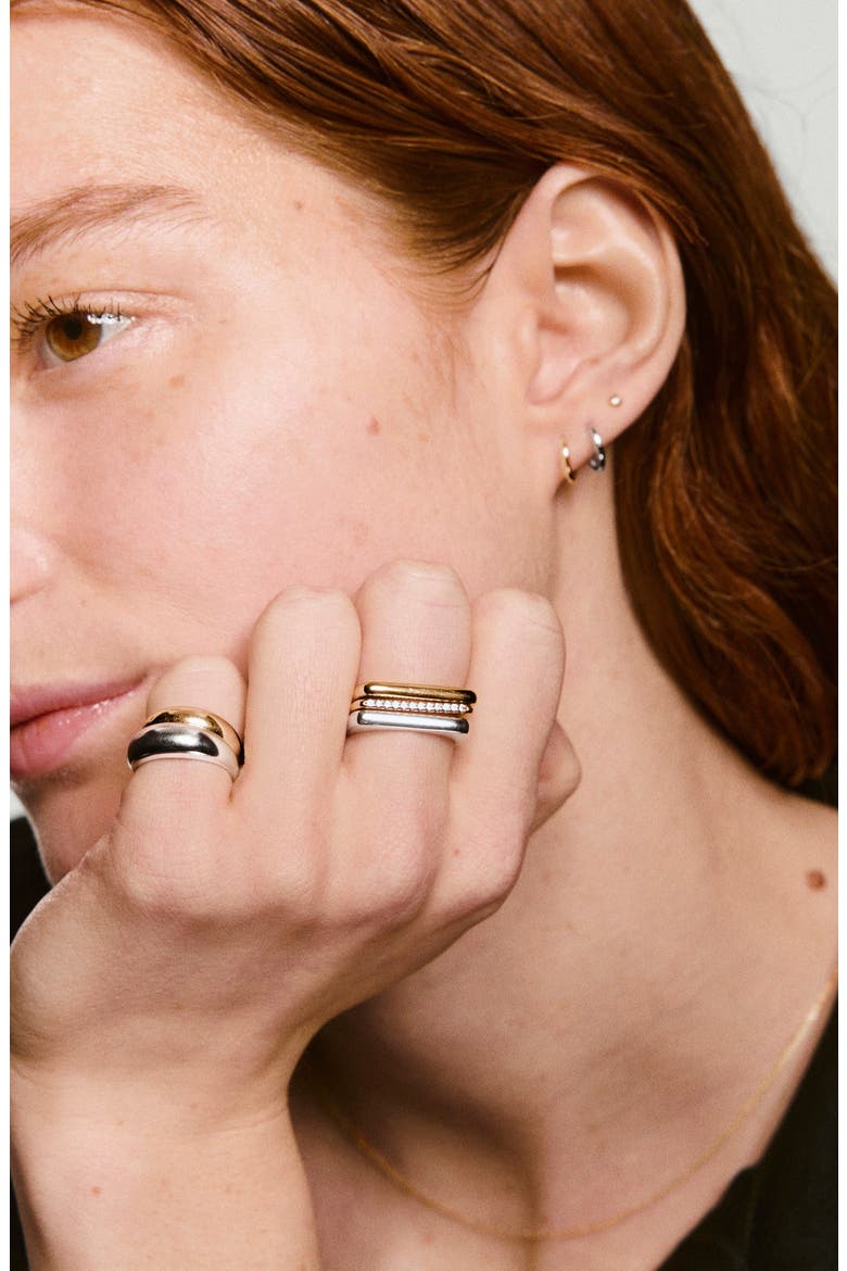 Bold Puzzle Stacking Ring, Alternate, color, 18k Gold Vermeil
