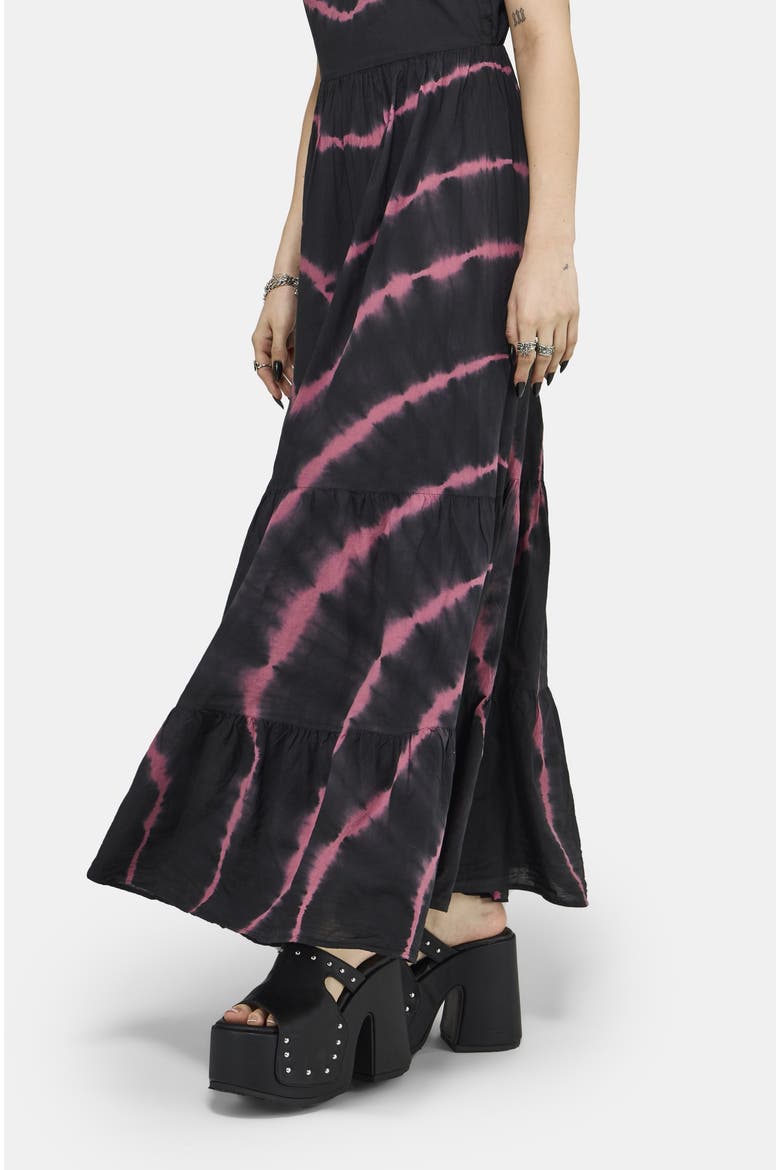 Noxielle Tie Dye Maxi Dress, Alternate, color, Black