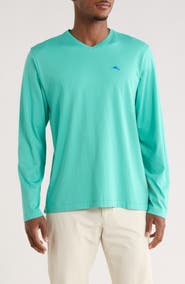 Tommy Bahama Bali Skyline Long Sleeve V-Neck T-Shirt