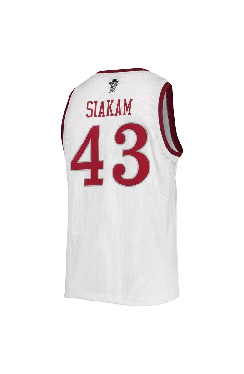 Retro Brand Men's Original Retro Brand Pascal Siakam White New Mexico State Aggies Alumni Commemorative Replica Basketball Jersey, Alternate, color, 