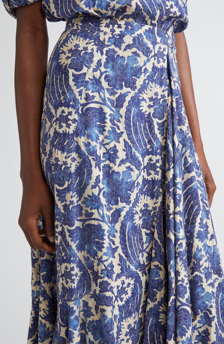 Ulla Johnson Sabina Cascasde Ruffle Cotton Blend Skirt, Alternate, color,