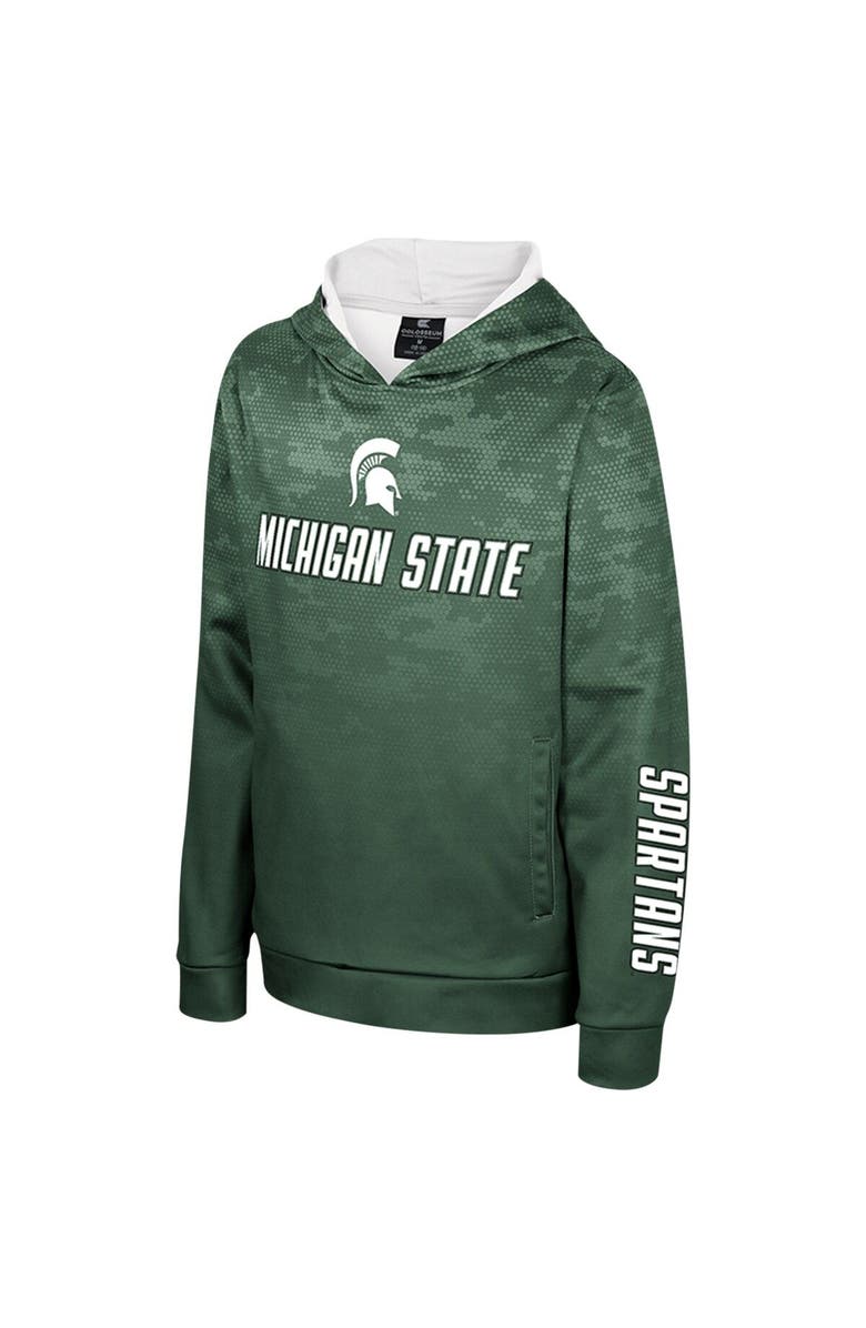 COLOSSEUM Youth Colosseum Green Michigan State Spartans High Voltage Pullover Hoodie, Alternate, color, 