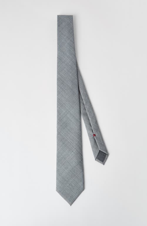 Brunello Cucinelli Virgin Wool Tie In Gray