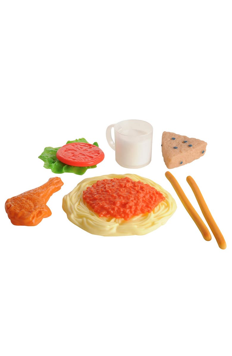Kaplan Early Learning Company Life-size Pretend Play Dinner Meal Set - 24 Pieces, Alternate, color, Multicolored