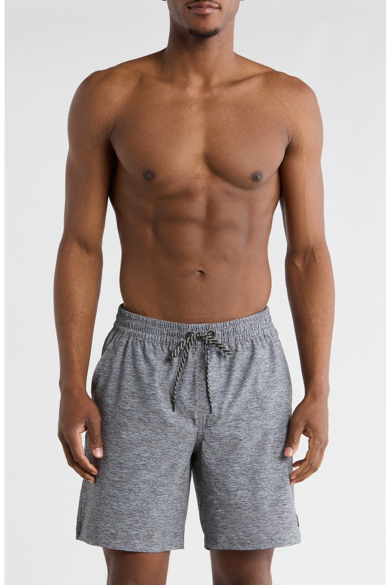 Static Volley Swim Shorts, Main, color, GREY/ MULTI