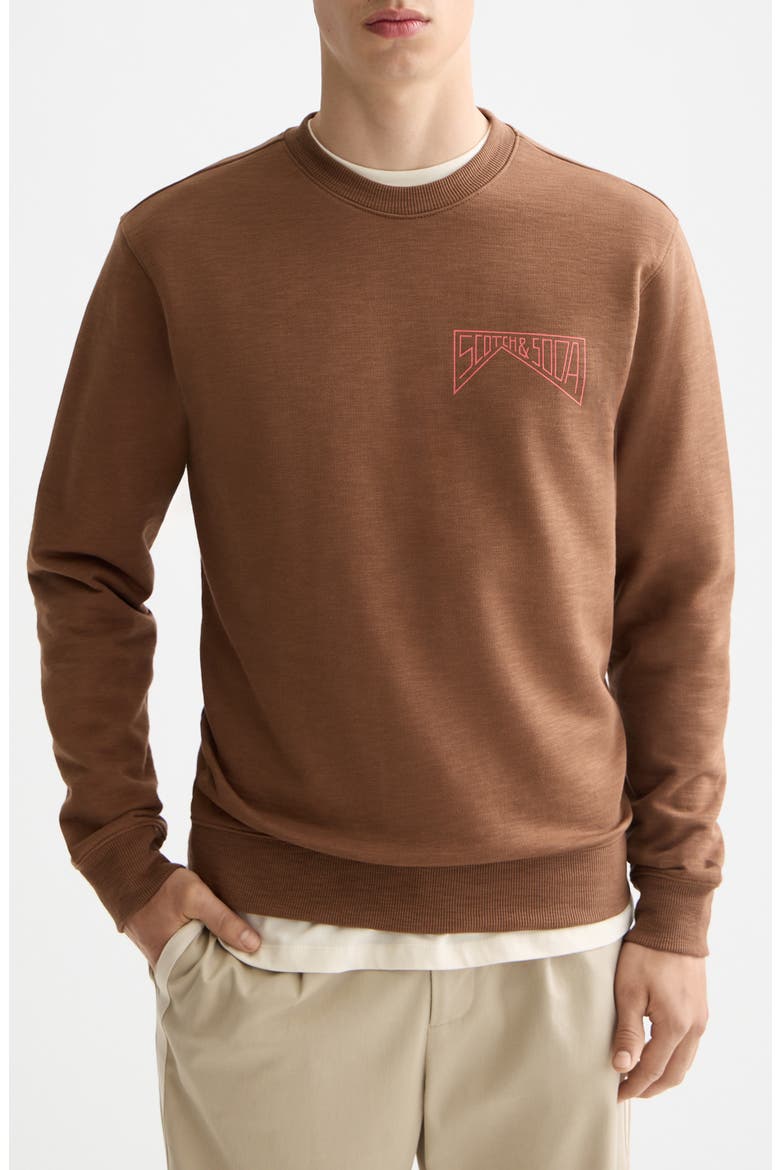 Logo Graphic Crewneck Sweatshirt, Main, color, SOFT SILT