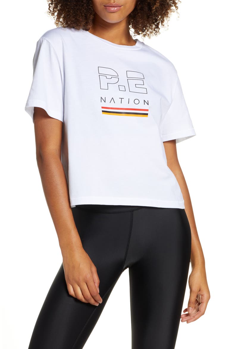 Ignition Cropped Tee, Main, color, WHITE