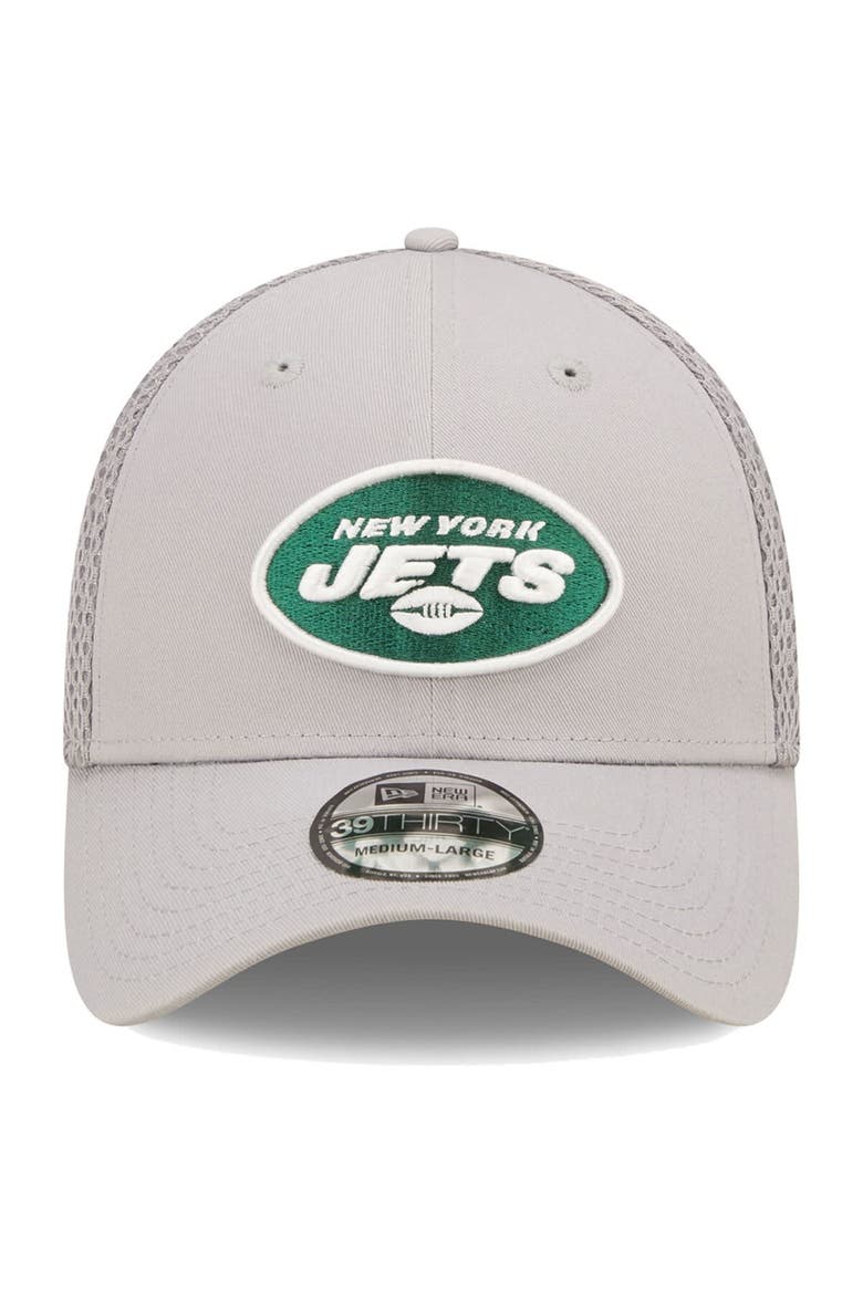 Men's New Era Gray New York Jets Team Neo 39THIRTY Flex Hat, Alternate, color, Gray