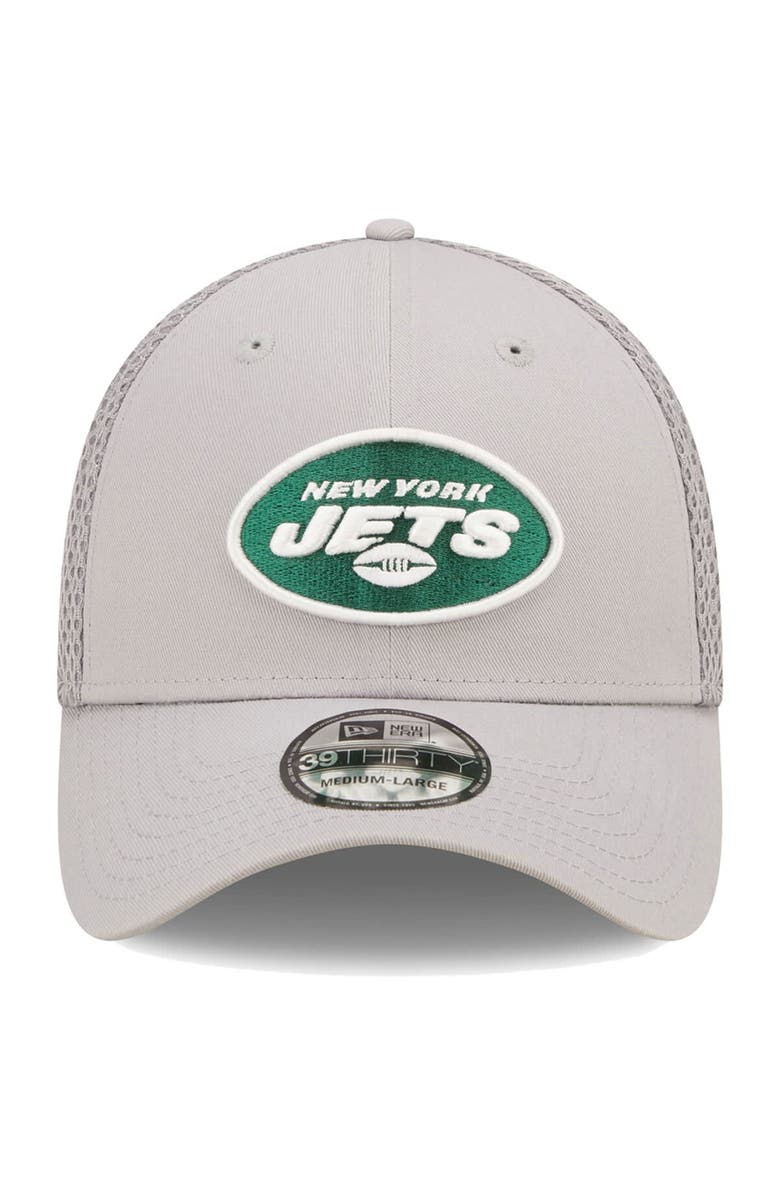 New Era Men's New Era Gray New York Jets Team Neo 39THIRTY Flex Hat, Alternate, color, Gray