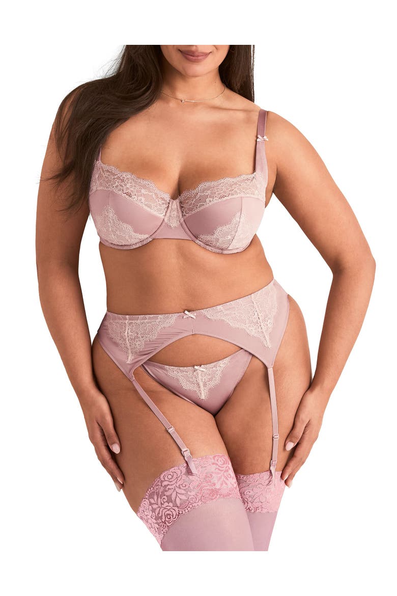 Amrenn Garter Belt Lingerie, Main, color, Medium beige
