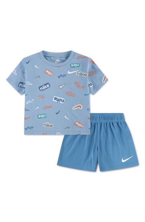 Allover logo T-shirt & Mesh Shorts Set (Baby)