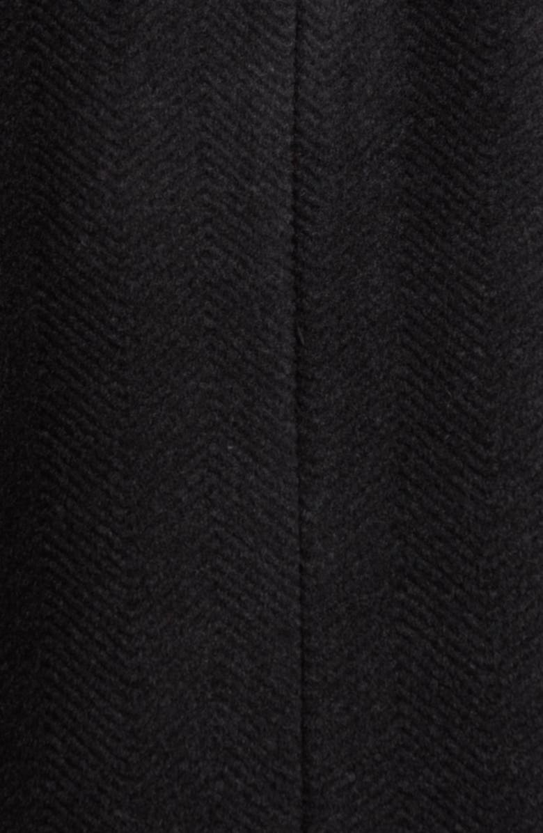 Eileen Fisher Classic Collar Wool Herringbone Coat, Alternate, color, Charcoal