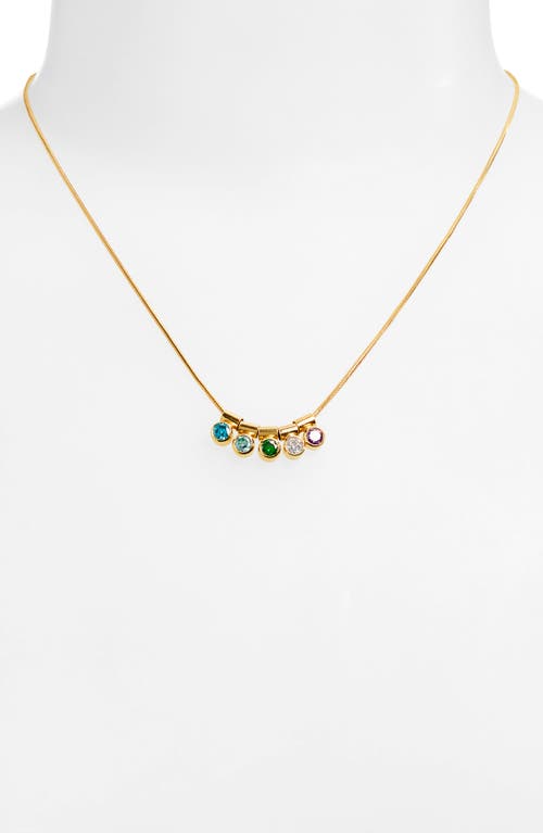 Set & Stones Ellie Multiple Birthstone Pendant Necklace In Gold