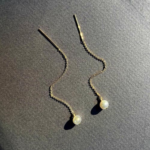 Astor & Orion Paloma Pearl Threaders In Gold