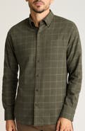Bonobos Everyday Windowpane Check Lightweight Cotton Stretch Flannel Button-Down Shirt