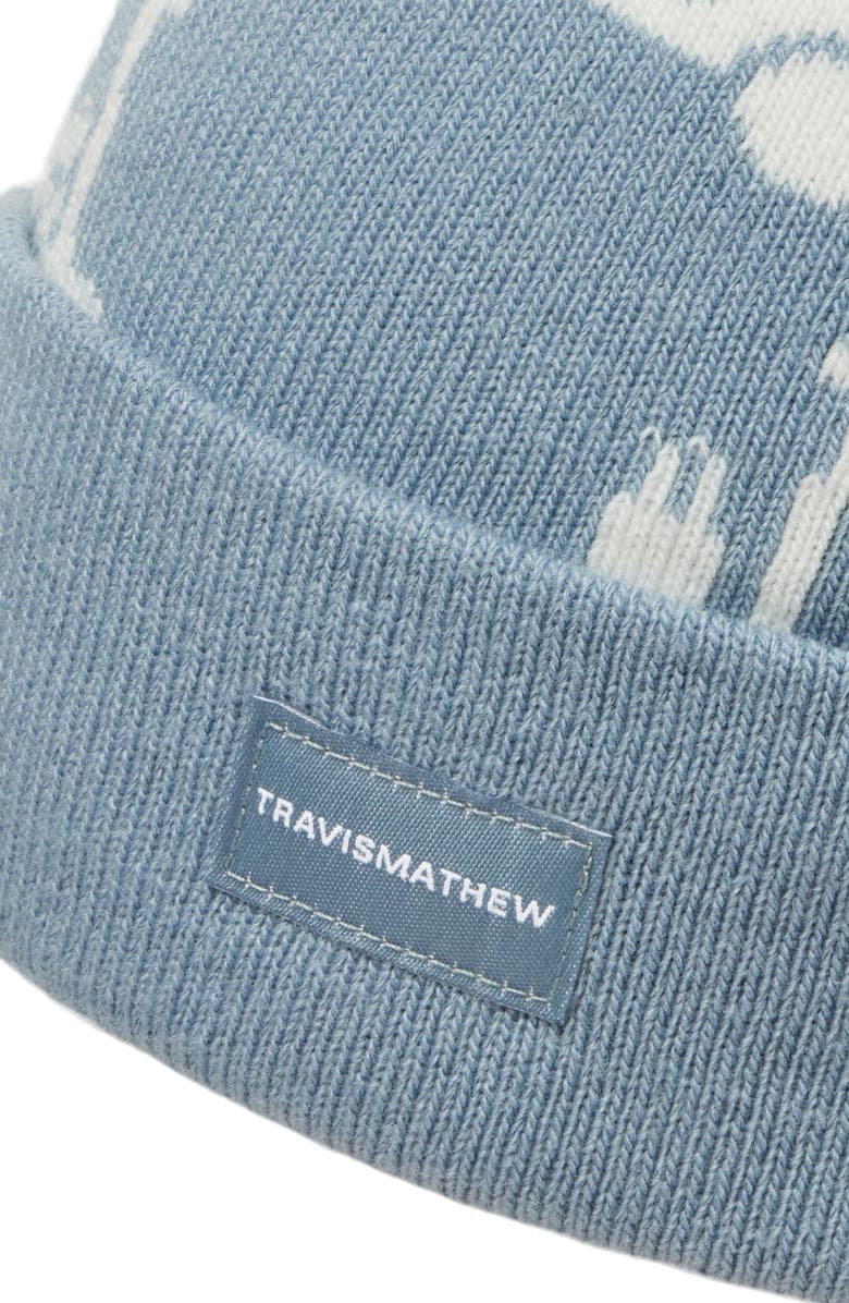 TravisMathew Mapes Pompom Beanie, Alternate, color, Dusty Blue