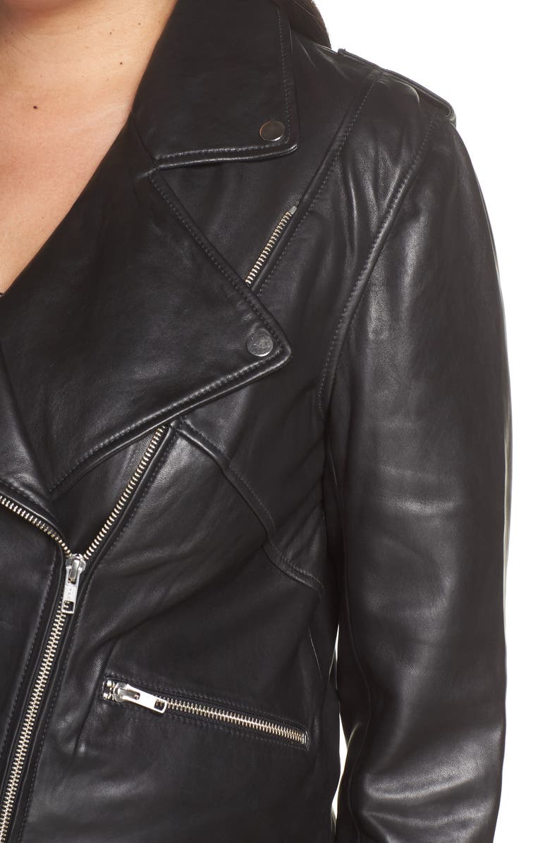 Sejour Leather Moto Jacket, Alternate, color,