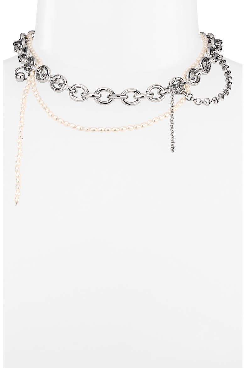 Salem Choker Necklace, Alternate, color, PALLADIUM