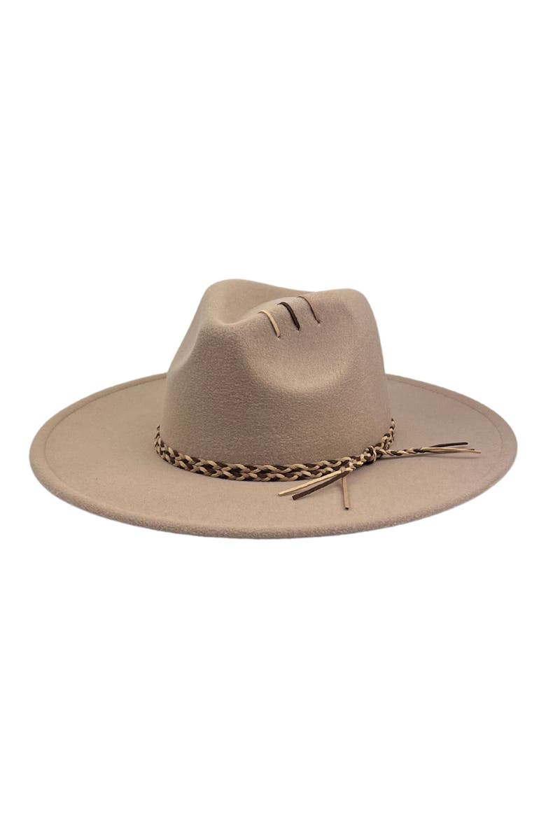 Wide Brim Felt Panama Hat, Main, color, BROWN
