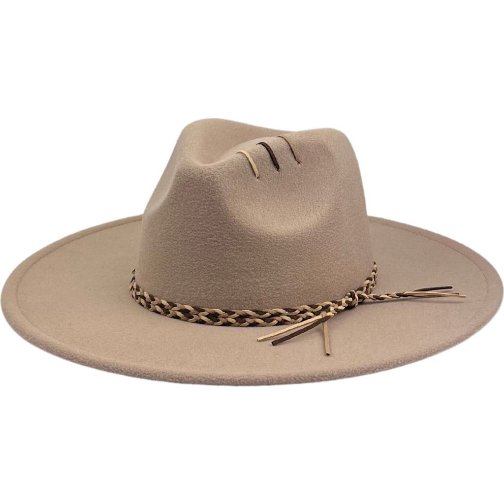 Marcus Adler Braid Trim Felt Panama Hat In Brown