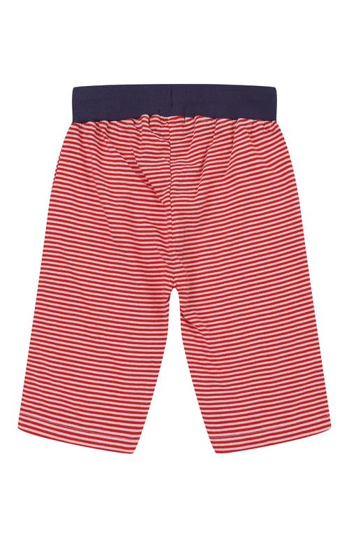 Lilly + Sid Organic Cotton Anchor And Stripe Shorts In Multi
