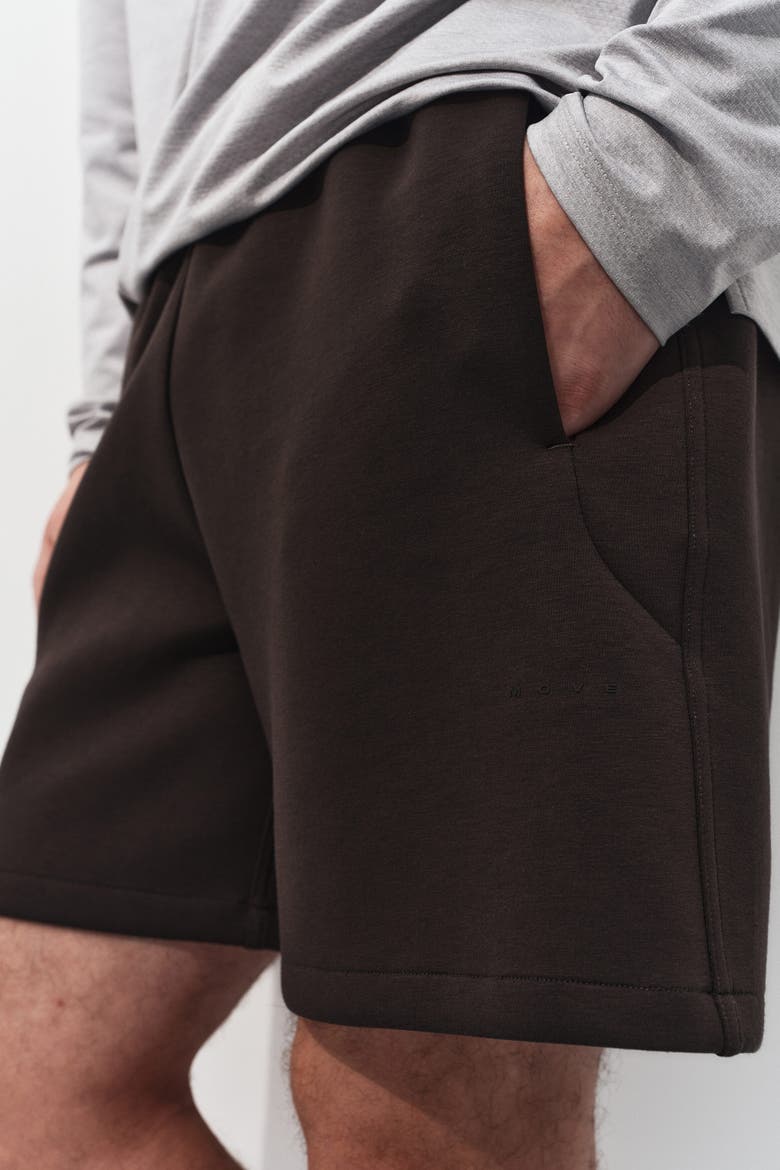 Sports Scuba Knit Shorts With Drymove, Alternate, color, Dark coffee