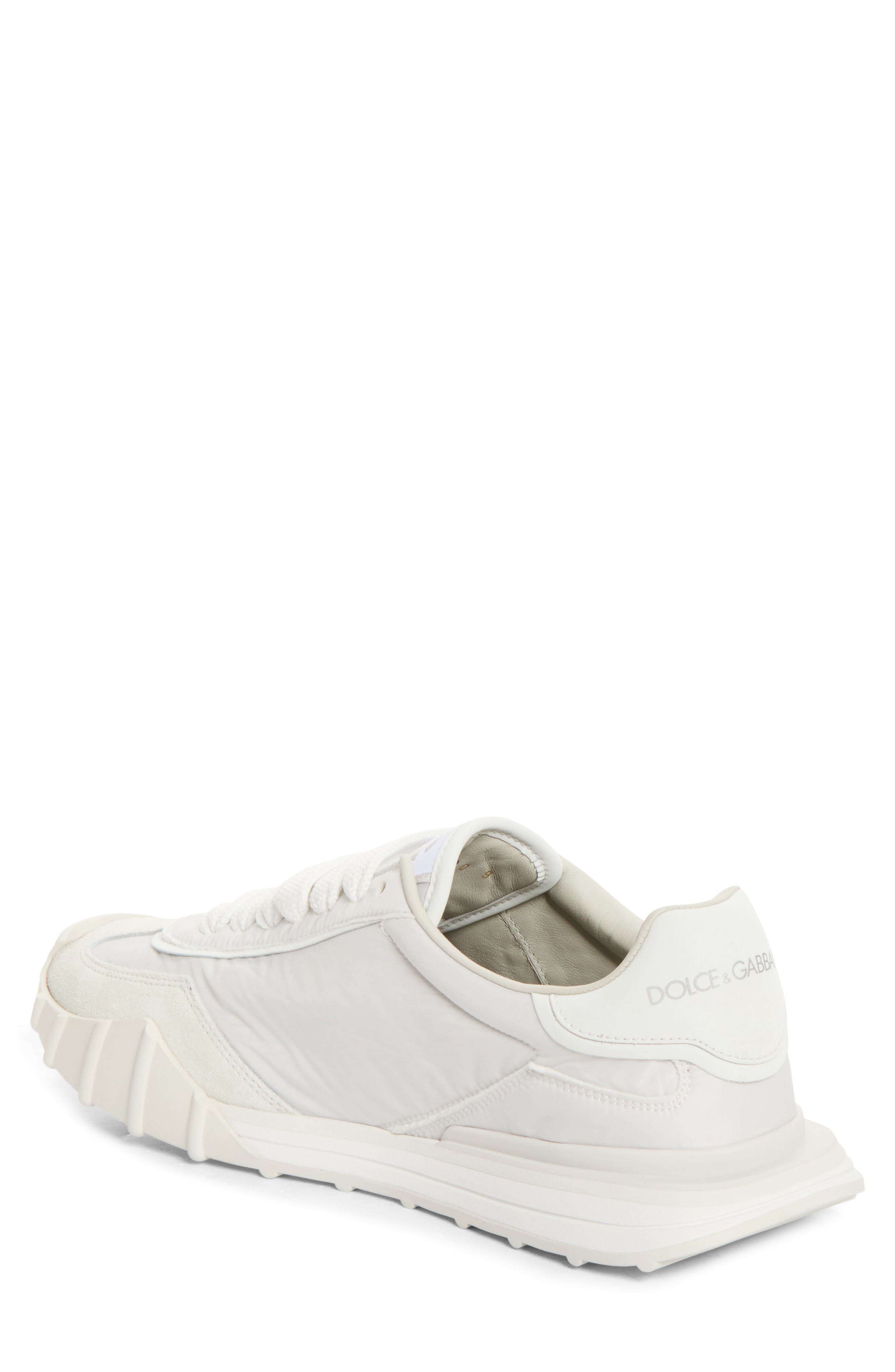 Leather & Textile Athletic Sneaker, Alternate, color, GRIGIO CHIARO