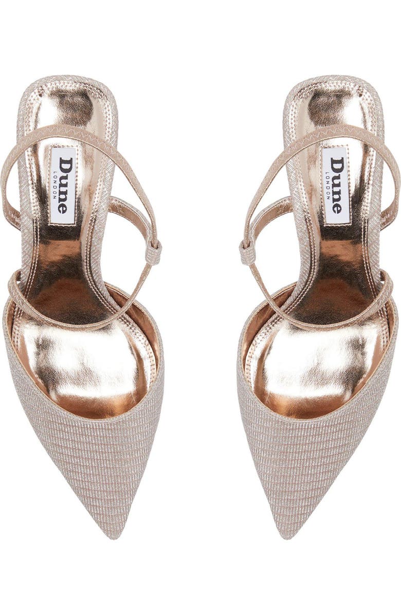 Dune London Colombias Pointed Toe Pump, Alternate, color, Rose Gold