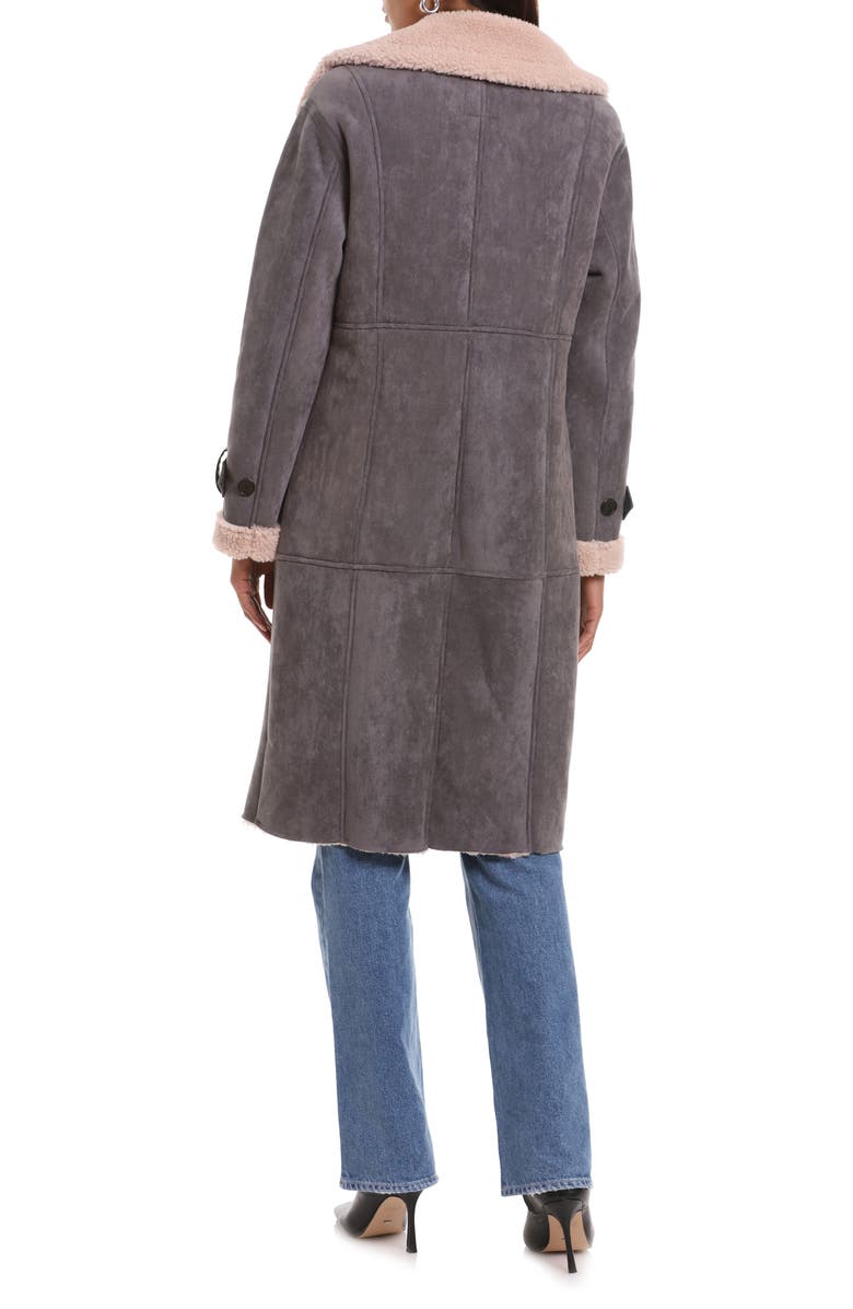 Avec Les Filles Faux Shearling Longline Coat, Alternate, color, 